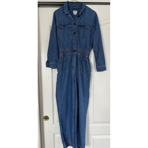 J Crew Women's Cinched-waist denim jumpsuit size 0